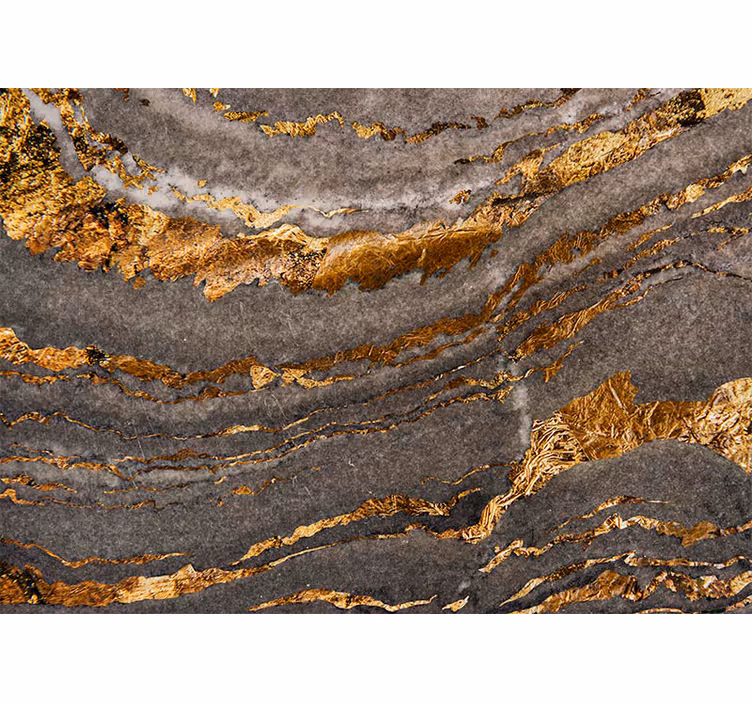 Luxurious Gold and Blue marble wall mural - TenStickers