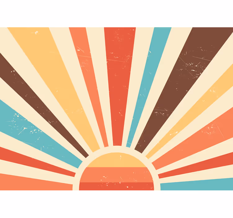 Abstract Vintage Sunset photomural - TenStickers