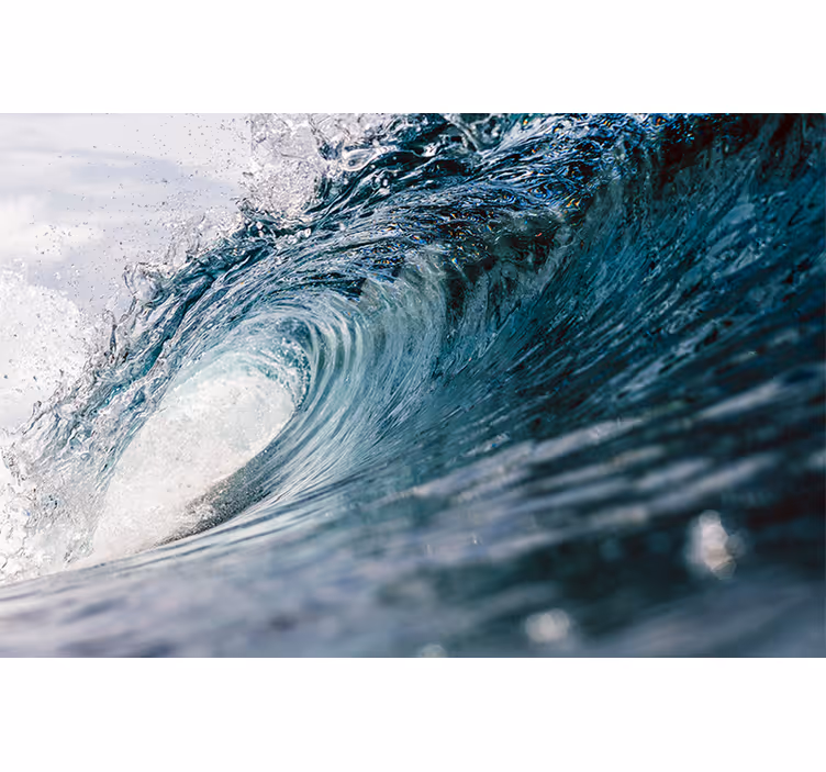 Big waves on the sea wall mural - TenStickers