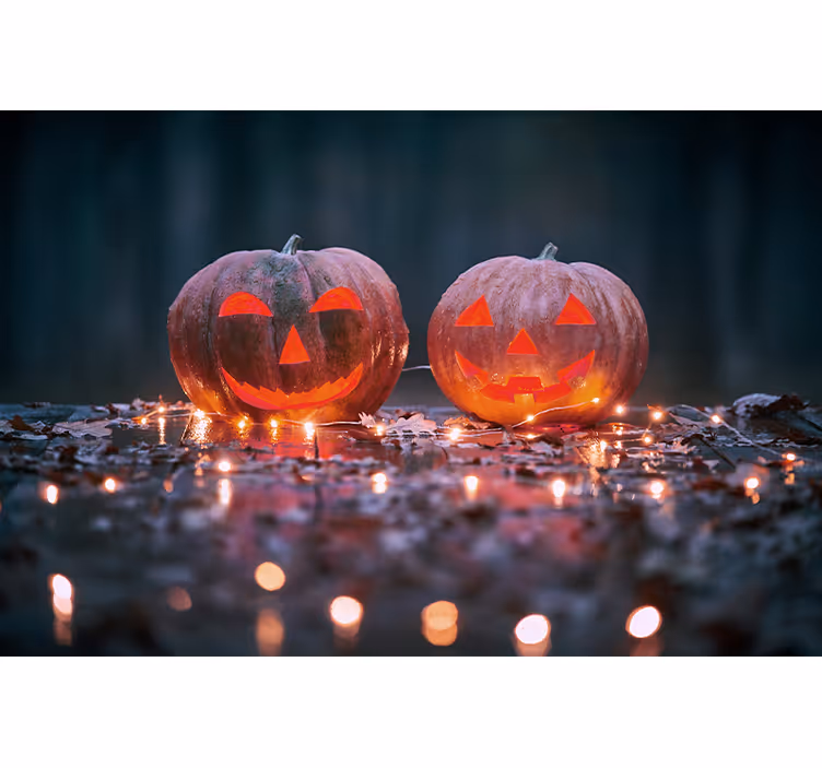 Engraved Pumpkin Radiance halloween wall mural - TenStickers