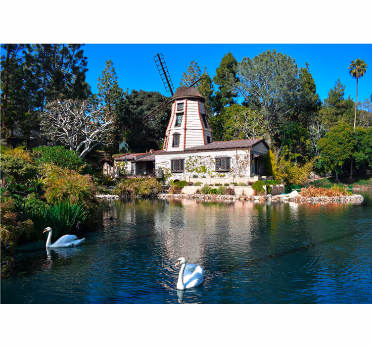 Charming Windmill Retreat landscape mural - TenStickers