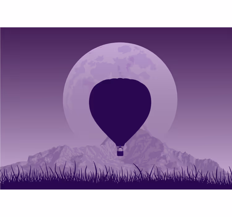 Hot Air Ballooning landscape mural - TenStickers