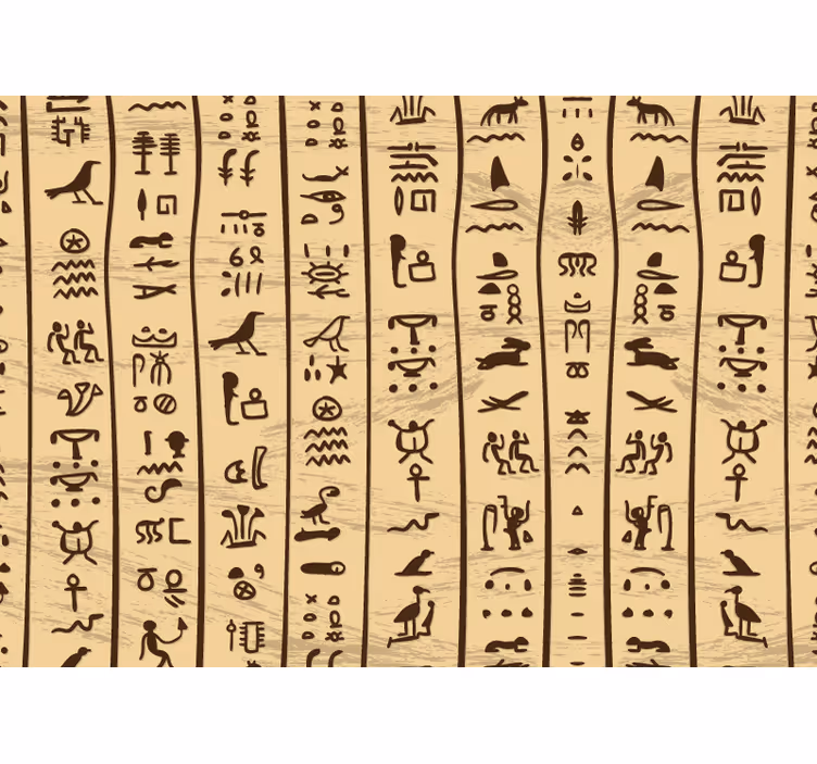 Ancient Script Motifs painting mural - TenStickers