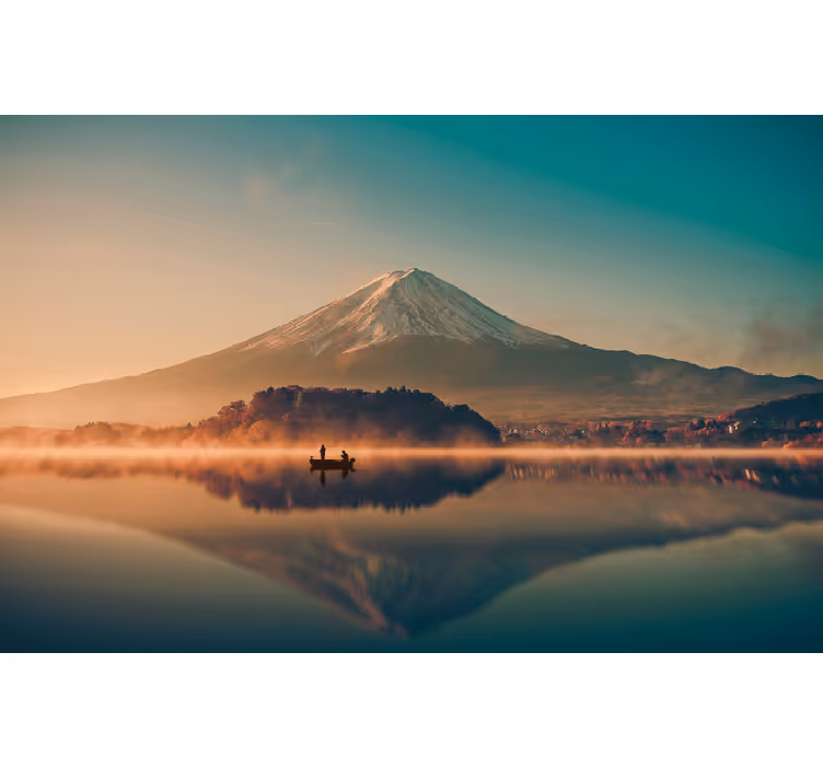 Mount Fuji lake Kawaguchiko lake wall mural - TenStickers