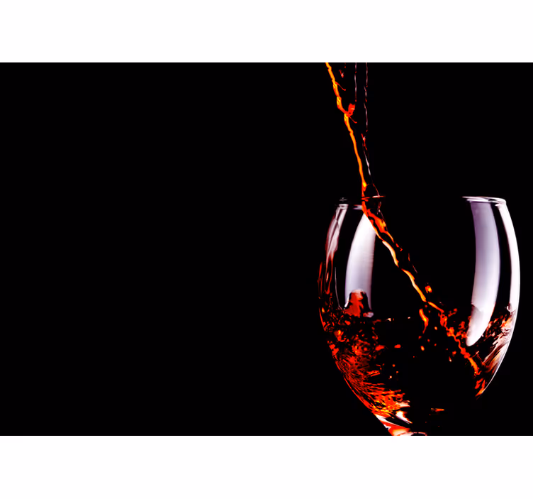 Music wall mural flowing wine splash - TenStickers