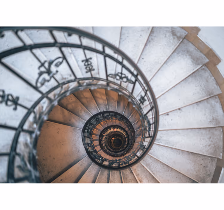 3D spiral stairs 3D Wall Mural - TenStickers