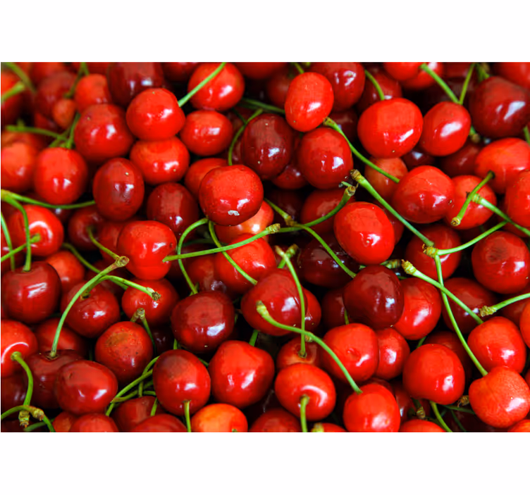 Flower mural ripe cherry bunches - TenStickers