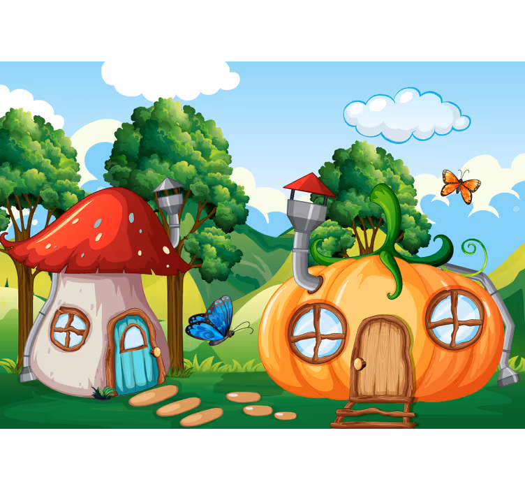 Fantasy wall mural fairy tale scenery - TenStickers