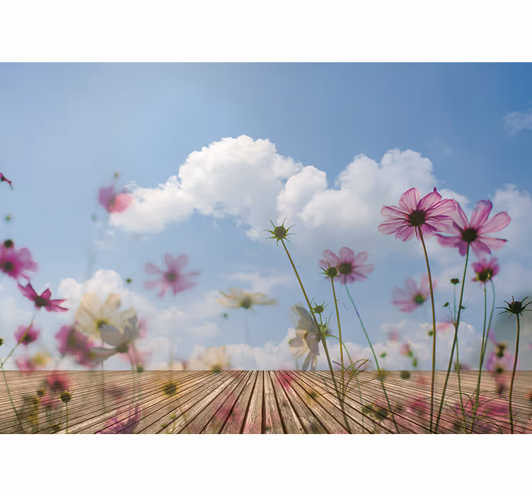 Delicate Floral Blooms flower mural - TenStickers