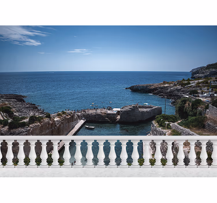Landscape mural seaside vista serenity - TenStickers