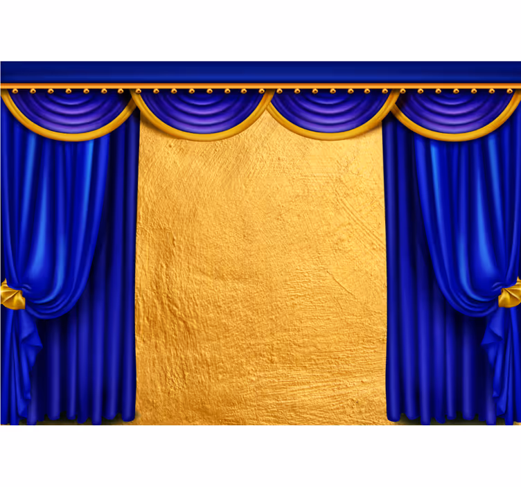 Wall mural of golden textured panels - TenStickers