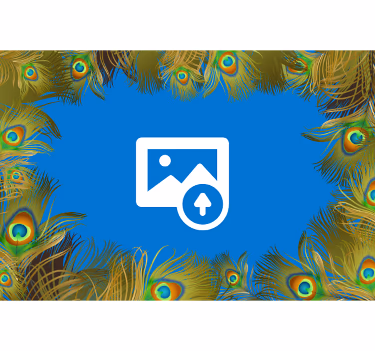 Peacock Feather Surround wall mural - TenStickers