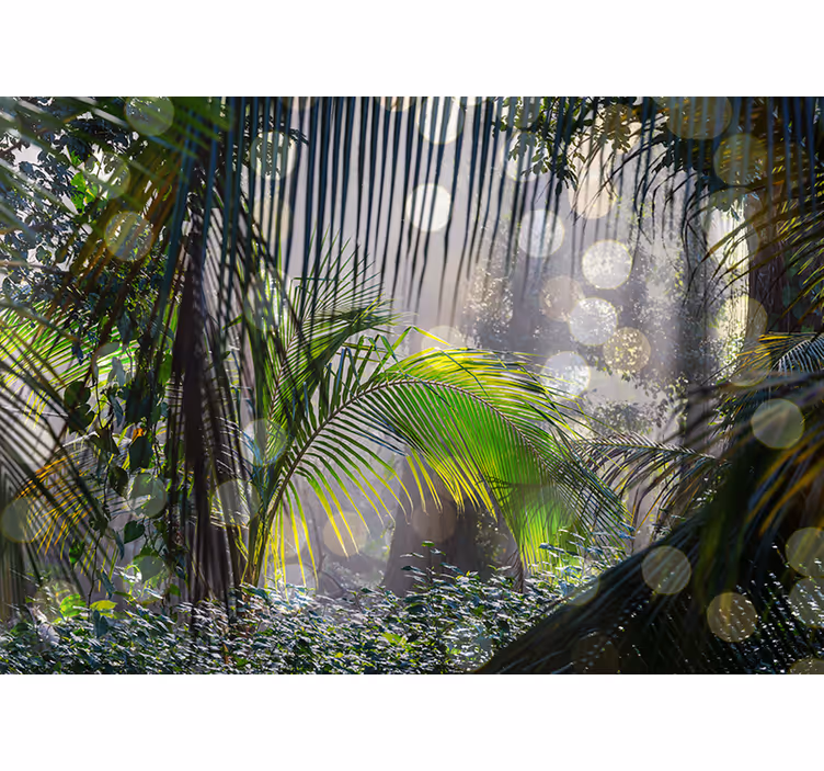 Lush Greenery Scene jungle wall mural - TenStickers