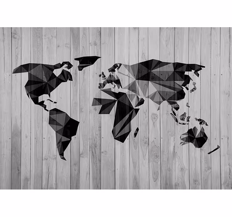 Geometric Global Map world map mural - TenStickers