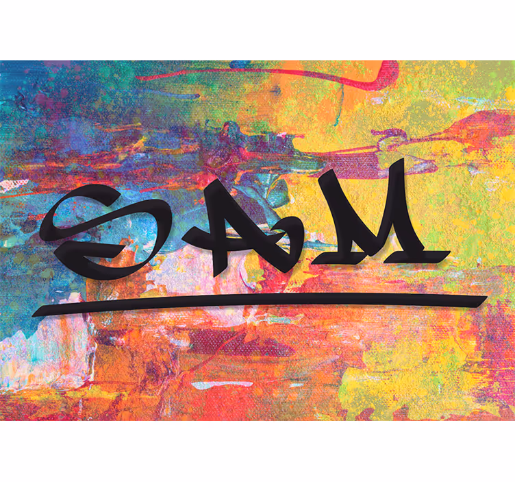 Custom wall mural colorful name art - TenStickers