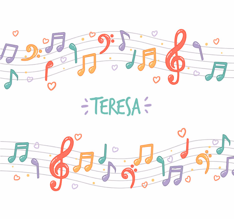 Music wall mural musical notes melody - TenStickers