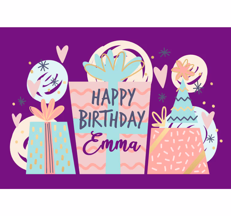 Phrase wall mural birthday gifts celebration - TenStickers
