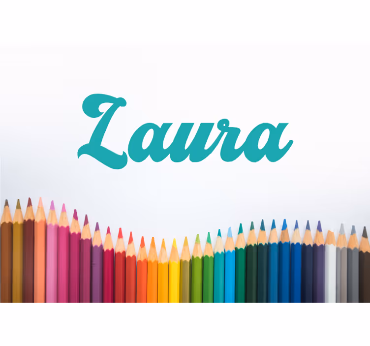 Custom wall mural personalized in cursive - TenStickers