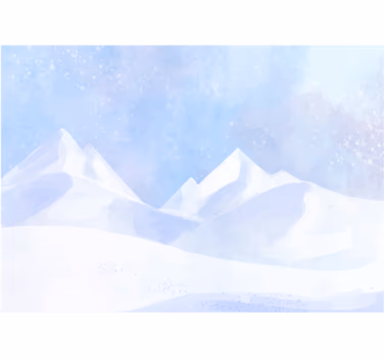 Icy Mountain Summits mountain wall mural - TenStickers