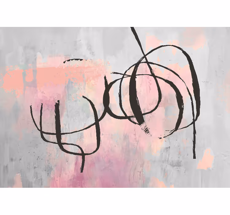 Abstract Art pink Wall Murals - TenStickers
