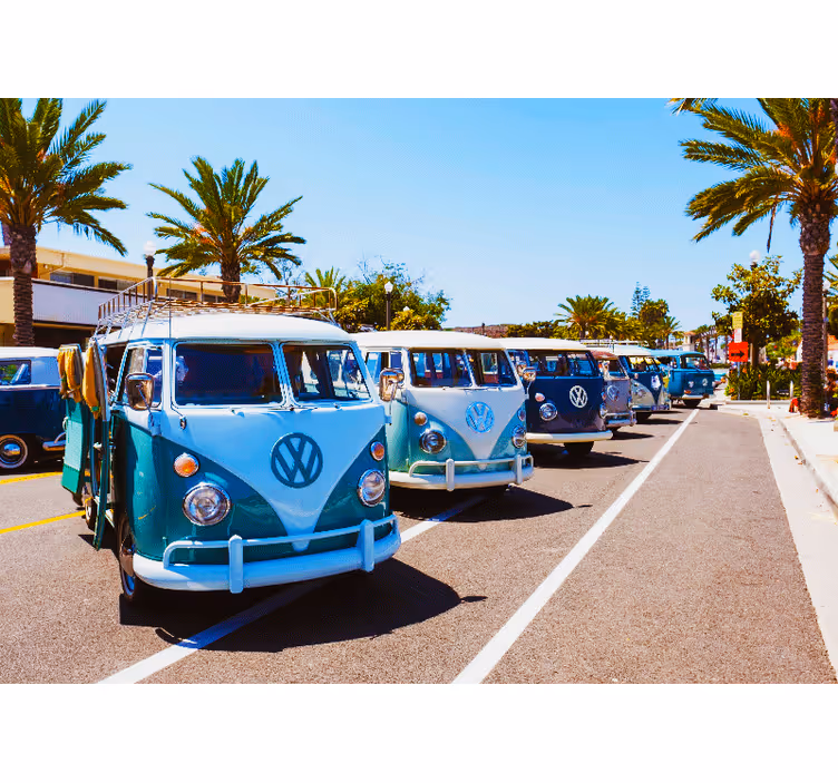 Vintage combi vintage wall mural - TenStickers