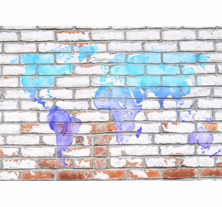 Globe Map Splash world map mural - TenStickers