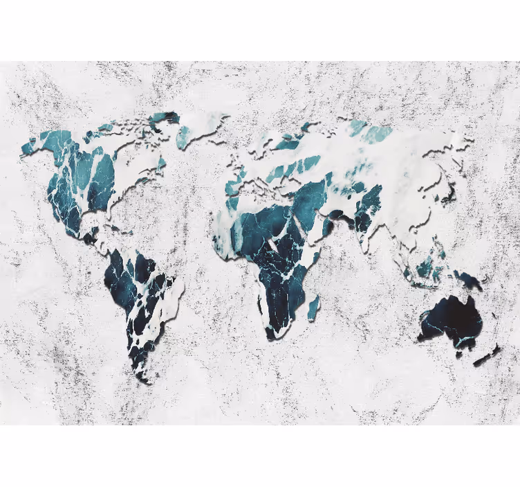 Artistic World Map world map mural - TenStickers