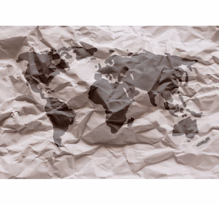 Geographical World Sketch world map mural - TenStickers