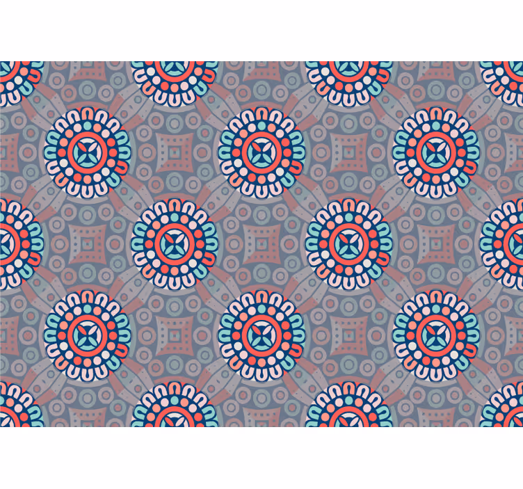 Geometric Floral Patterns wall mural - TenStickers
