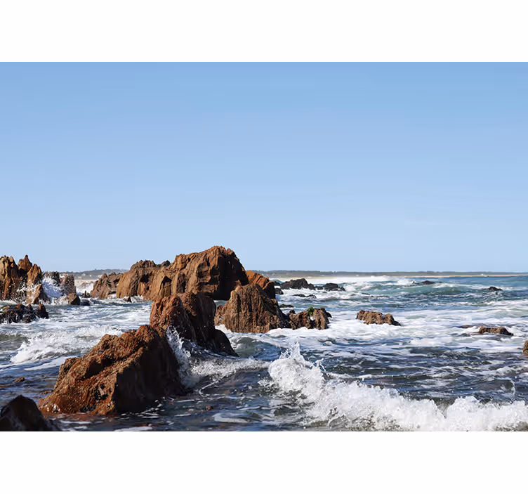 Rocky Shoreline View under the sea mural - TenStickers