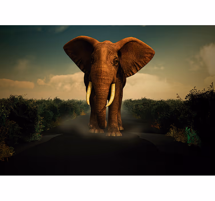 Animal mural majestic elephant art for kids - TenStickers