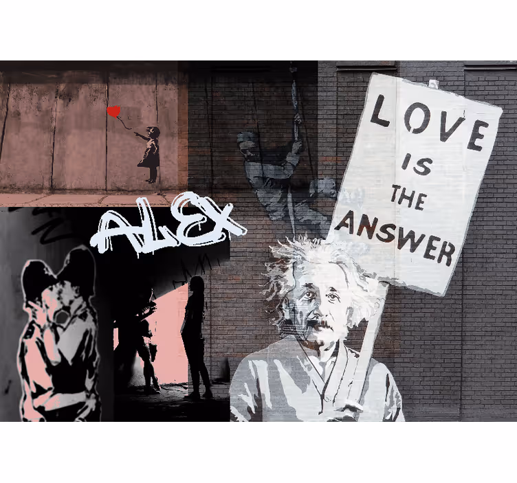 Love Is Answer urban wall mural - TenStickers