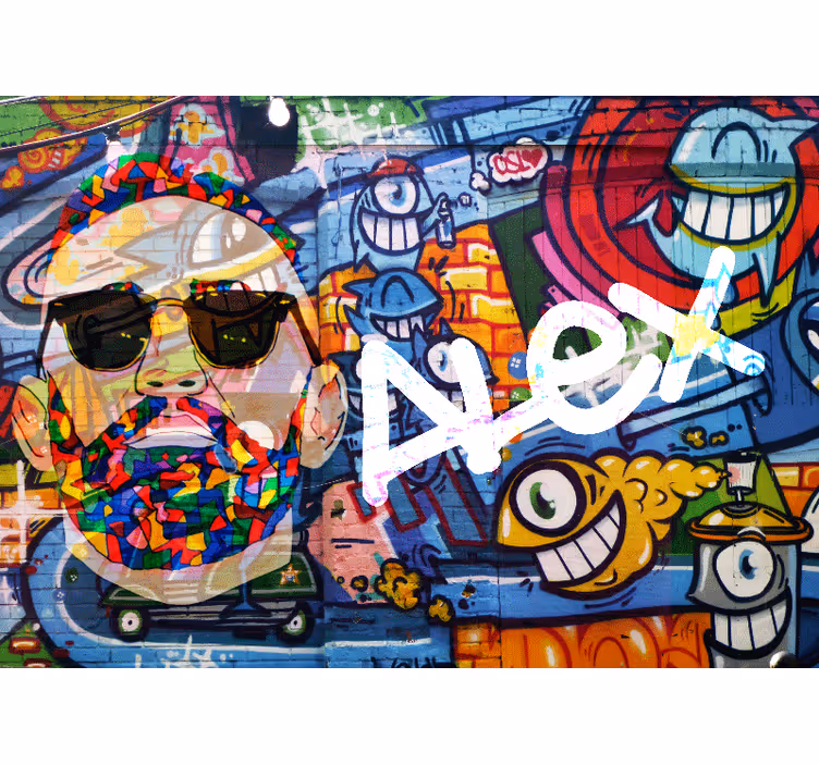 Man with beard and monsters Teenage Wall Murals - TenStickers