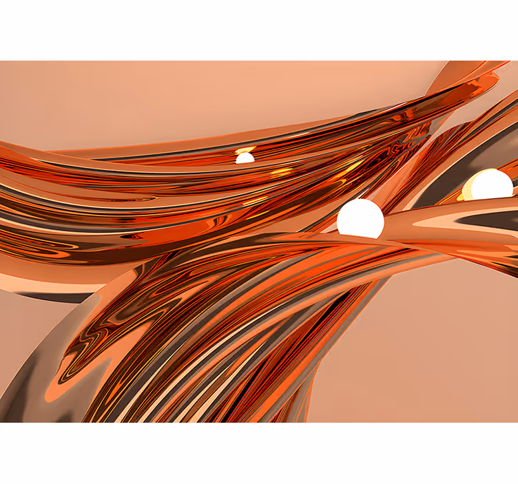 Flowing Organic Curves abstract wall mural - TenStickers