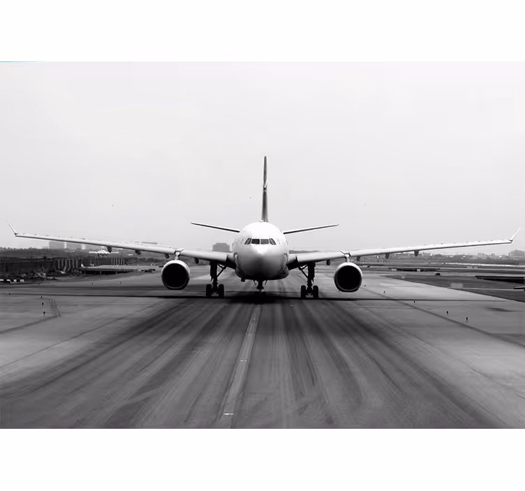 Airplane Runway View vehicle wall mural - TenStickers
