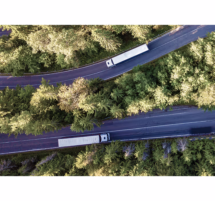 Trucks on Highway vehicle wall mural - TenStickers