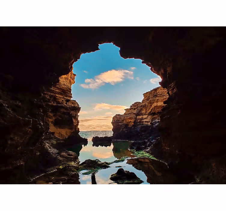 Cave Seascape View landscape mural - TenStickers