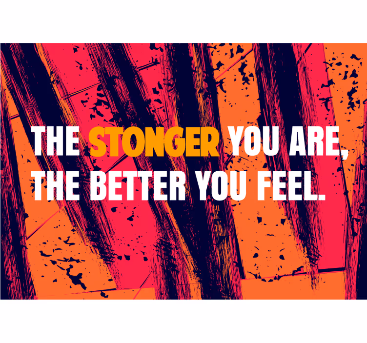 Motivational about strength phrase wall mural - TenStickers