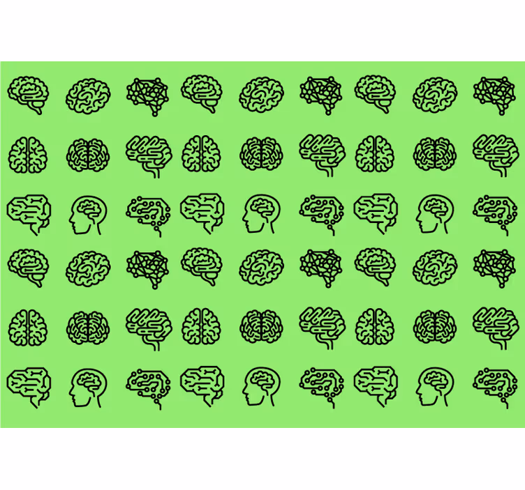 Brain Pattern Design painting mural - TenStickers