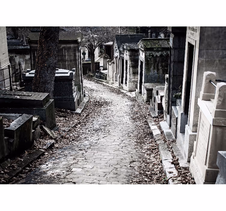 Cemetery Pathway Scene wall mural - TenStickers