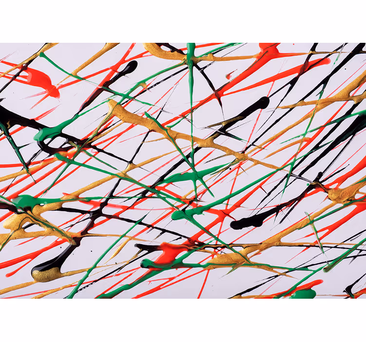 Abstract wall mural with vibrant brush strokes - TenStickers