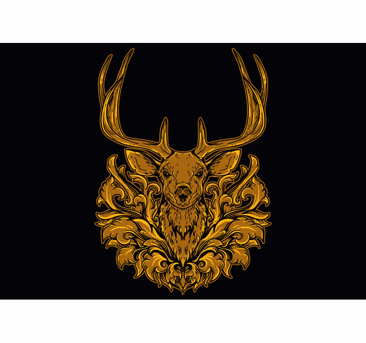 Animal mural majestic deer portrait - TenStickers