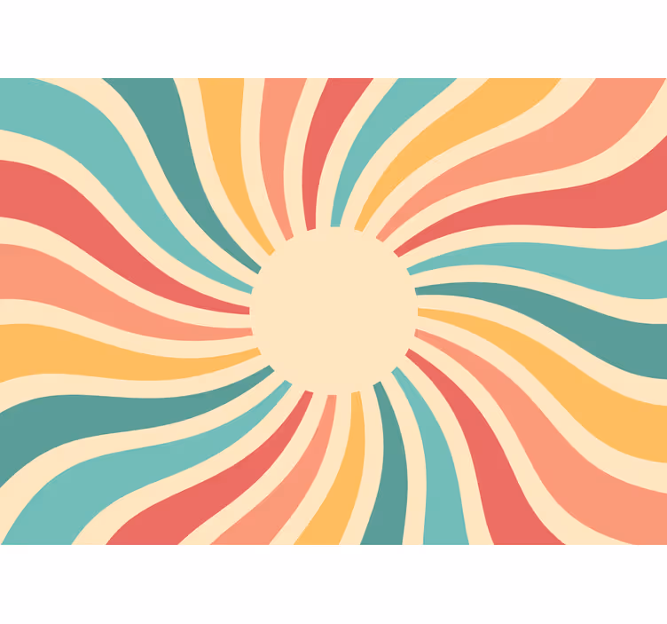 70's sunset pop vintage wall mural - TenStickers