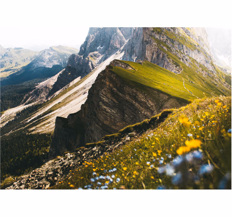 Landscape mural mountainous landscape - TenStickers