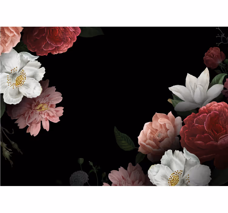 Flower mural stunning floral design - TenStickers