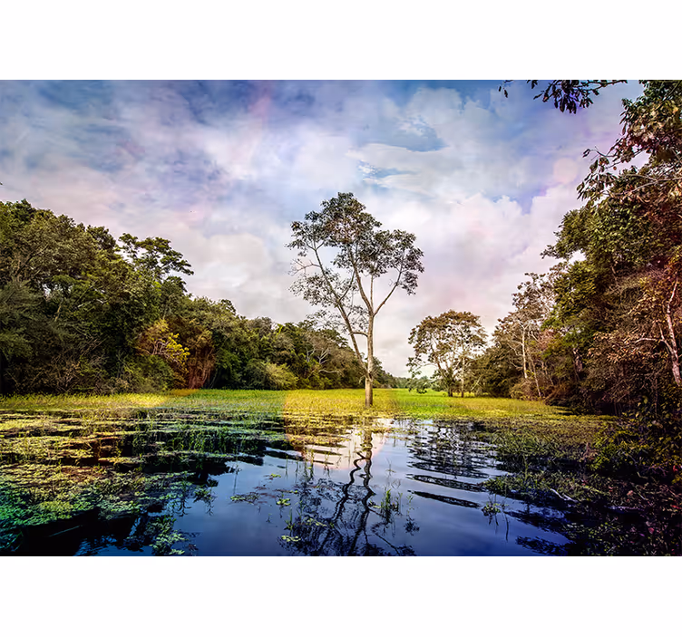 Landscape mural tranquil nature scene - TenStickers