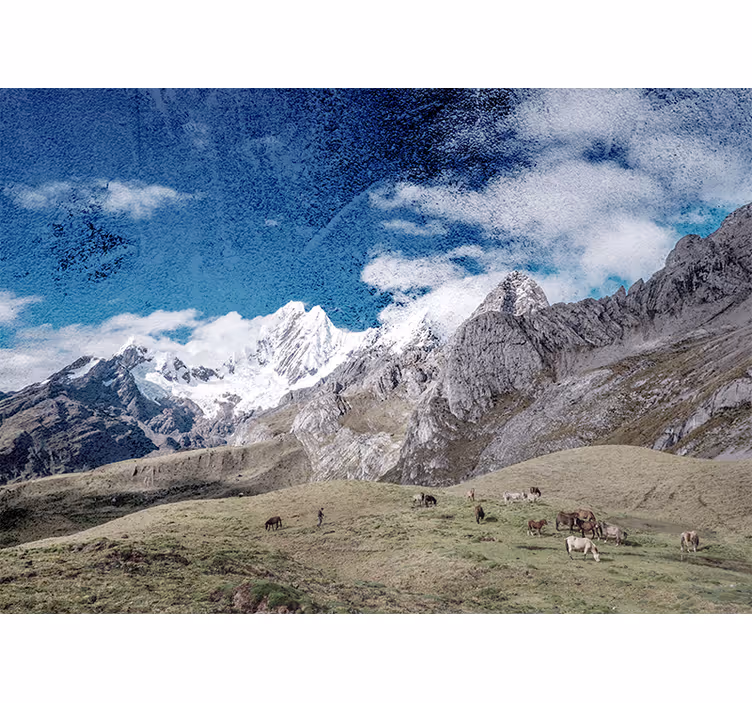 Majestic Mountain Range landscape mural - TenStickers