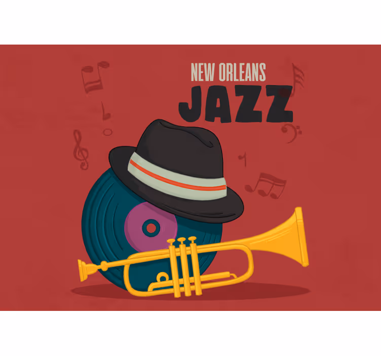 Music wall mural new orleans jazz art - TenStickers