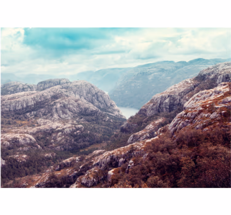 Landscape mural mountain view scenery - TenStickers