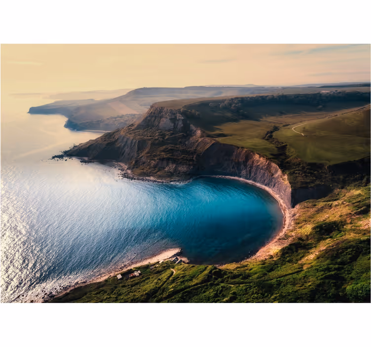 Landscape mural lush coastal horizon - TenStickers